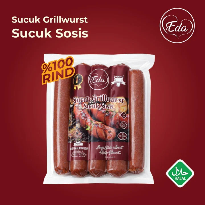 12 Packungen HALAL-Rindwürstchen + GRATIS Ölsprüher