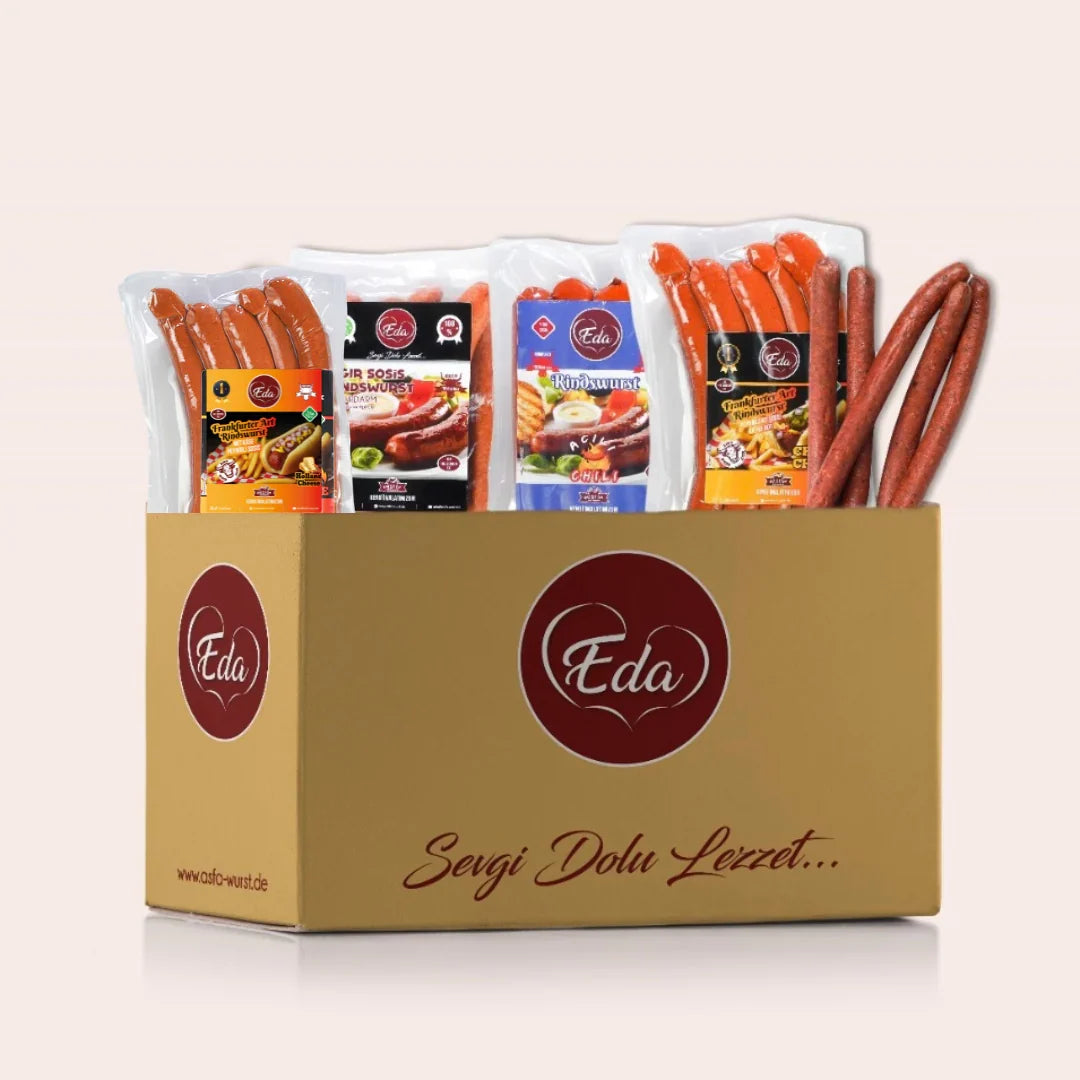 Box: Rindwurst Grillbox – Würzig & Herzhaft (5er Geschenkbox, Lieferung im Karton)