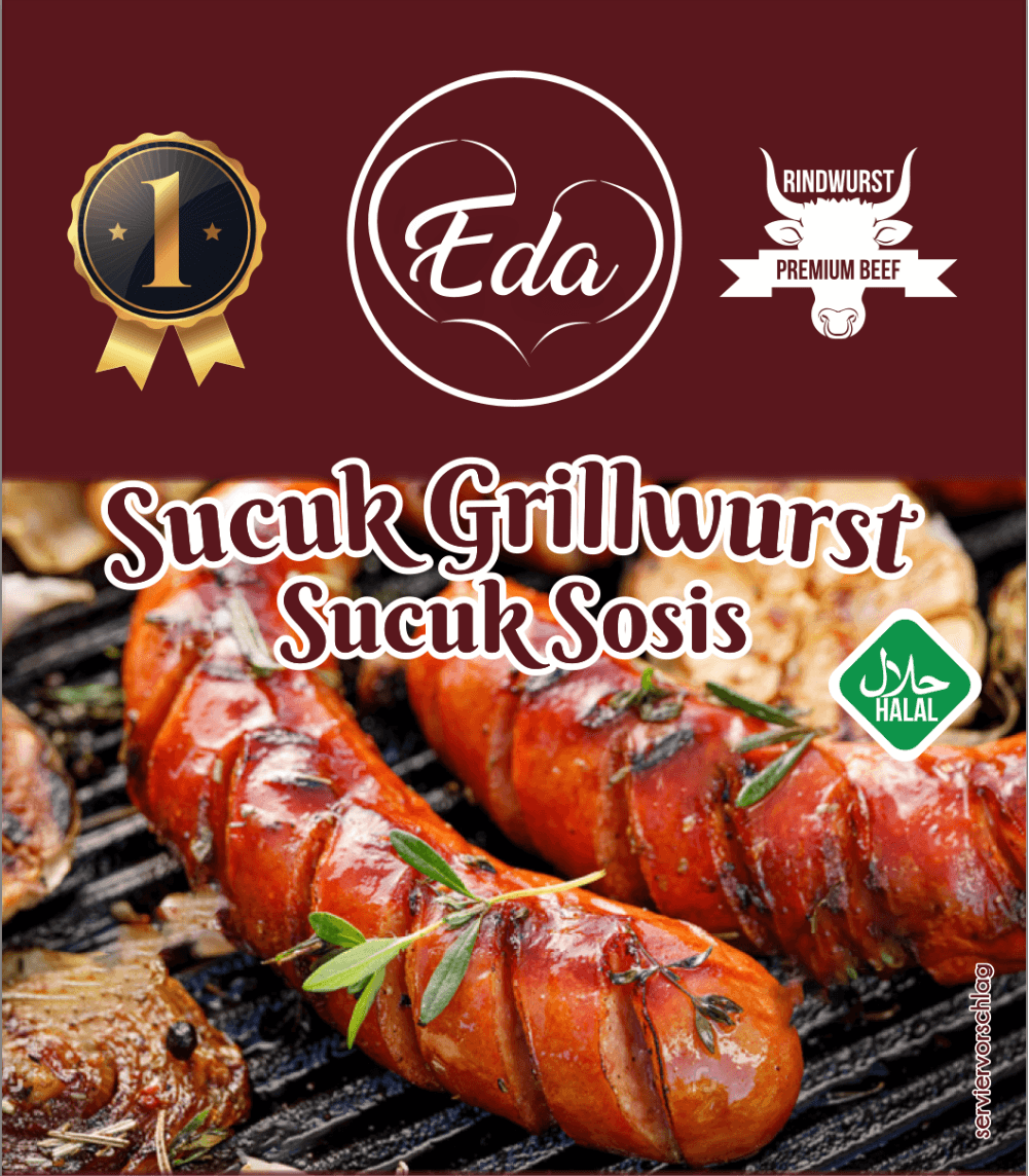 Halal Sucuk Grillwurst 500g | Türkisch gewürztes 100% Rindfleisch